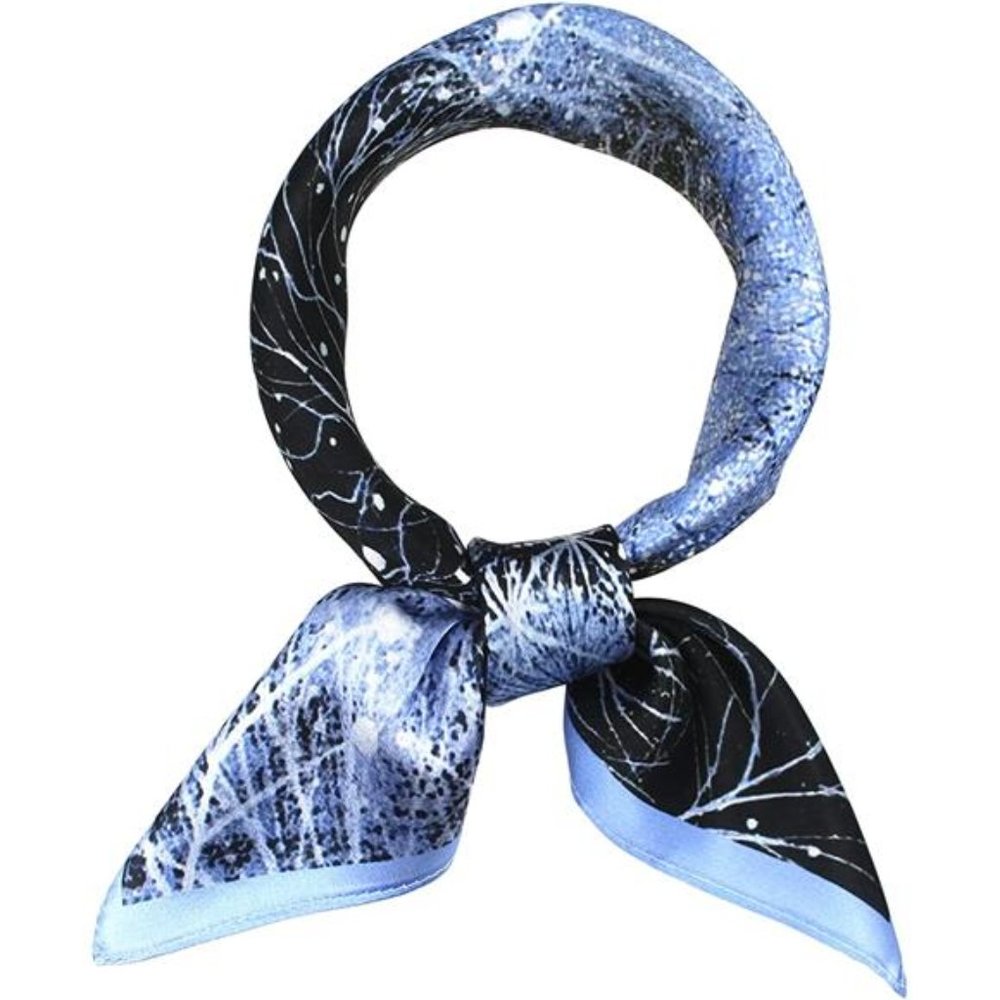 100 Mulberry Silk Scarf Light Blue